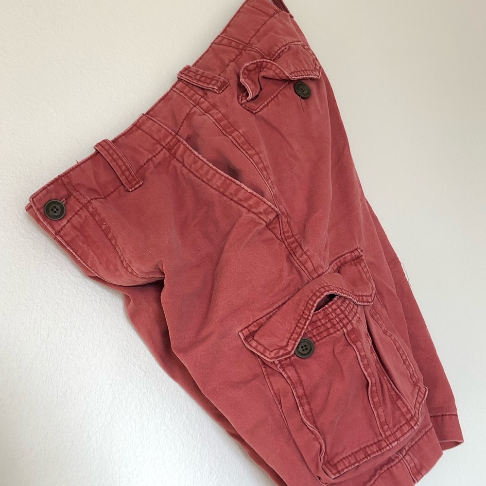 Red Aeropostale Cargo Shorts Size 29"